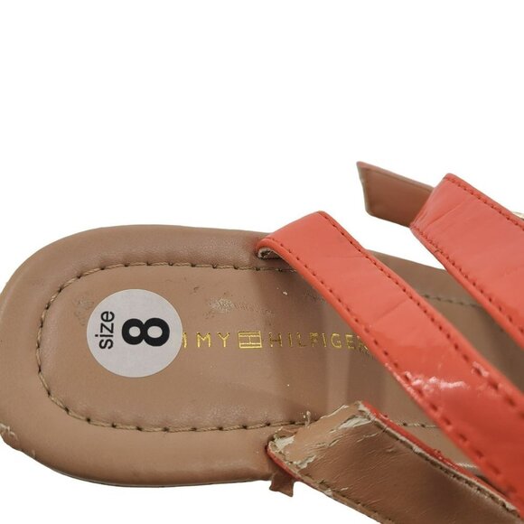 Tommy Hilfiger Cork Wedge Sandal Pink Size 8 - Picture 7 of 9